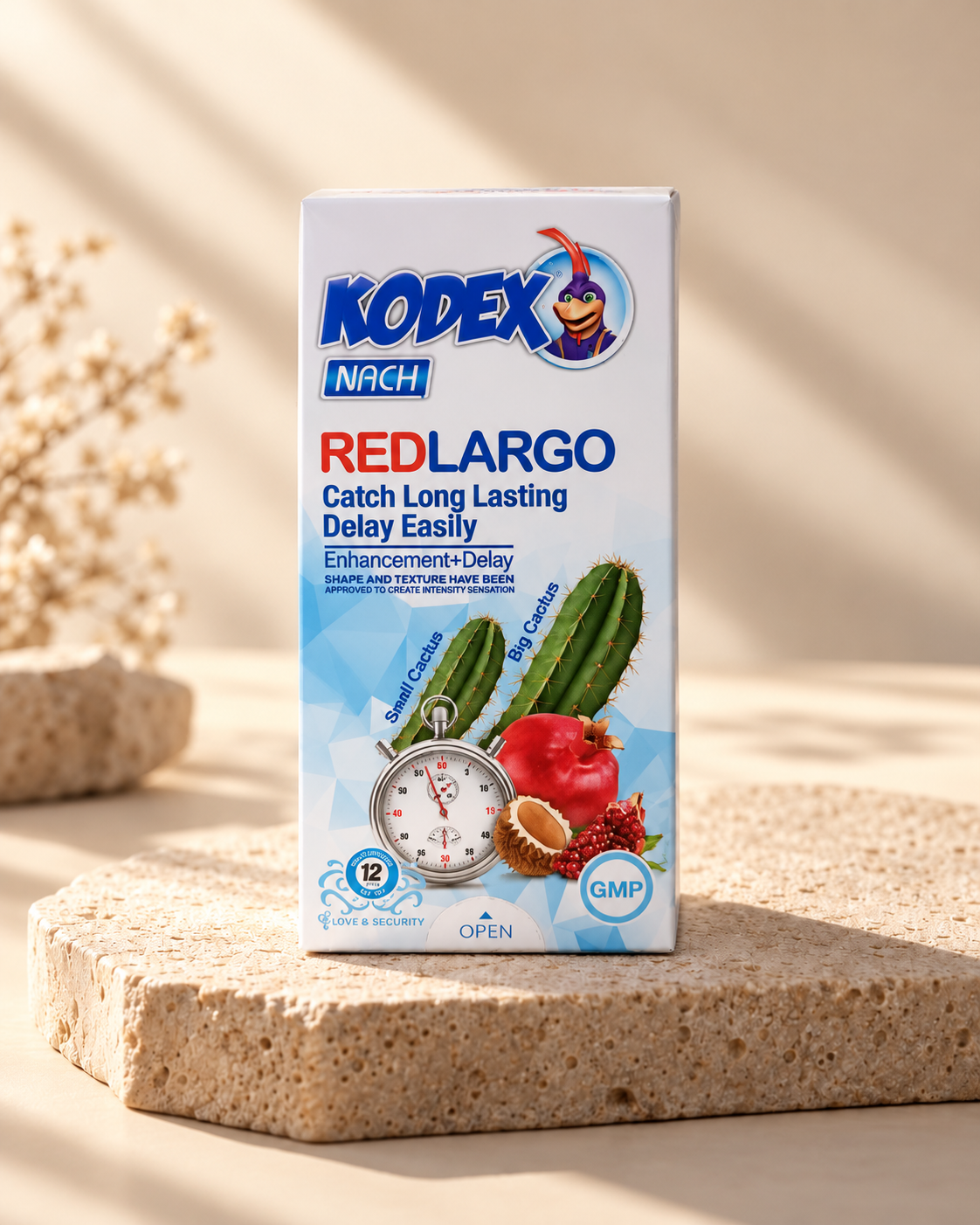 کاندوم کدکس بزرگ کننده و تاخیری Red Cactus